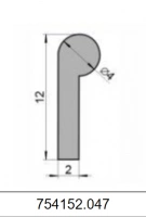 Профиль Р-образный силиконовый 754152.047